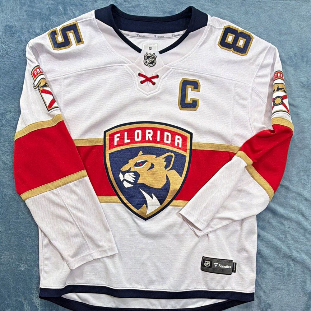 Florida Panthers Fanatics Breakaway Hockey Jersey Size 2XL White Away Custom 85